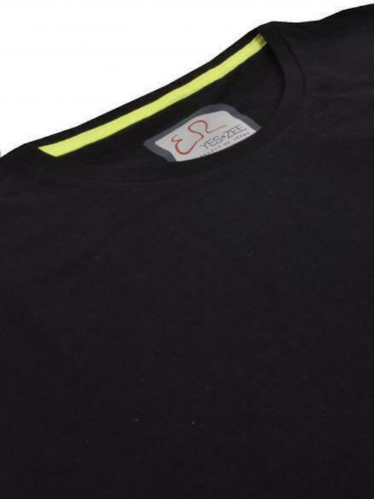 Yes Zee Men's Short Sleeve T-shirt Black