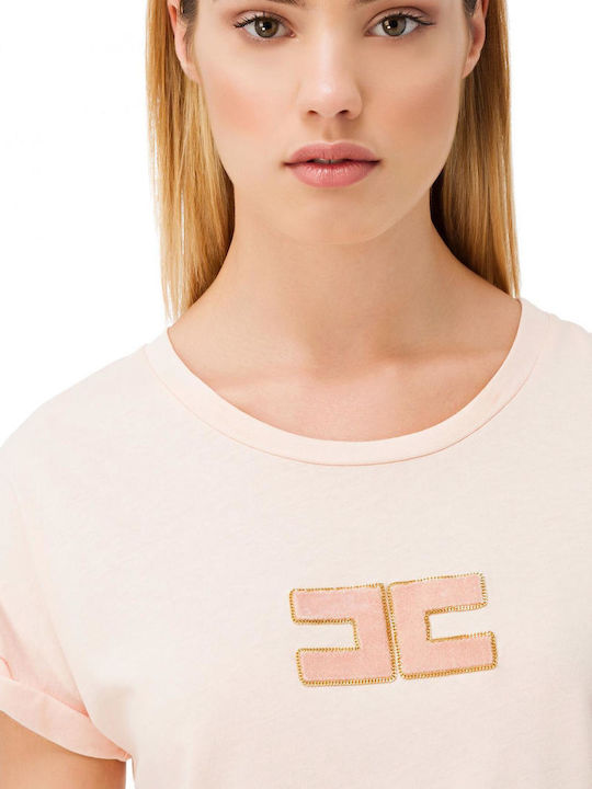 Elisabetta Franchi Damen T-shirt Rosa