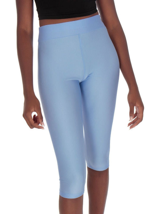 Women's Capri Legging Shiny Blue