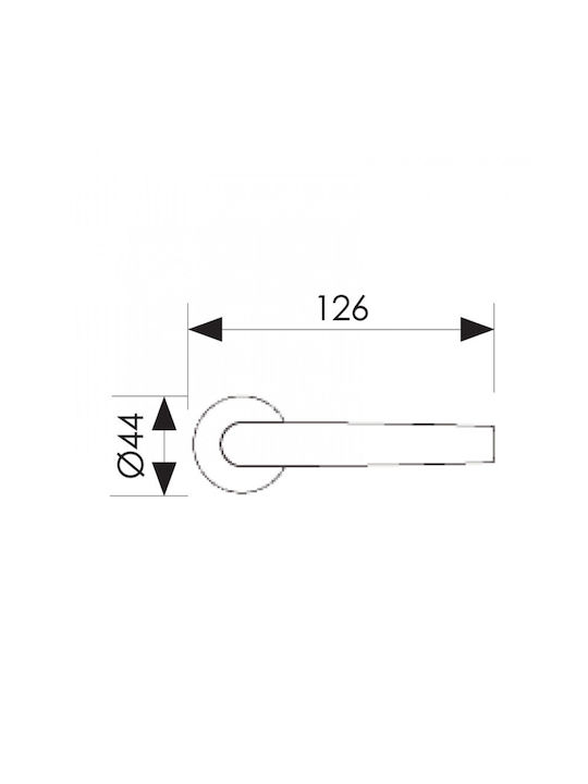 Zogometal Lever WC with Rosette 302 Pair with Rosette Black