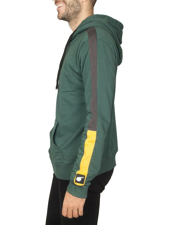 Bigbong Men's Sweatshirt Jacket with Hood and Pockets Green