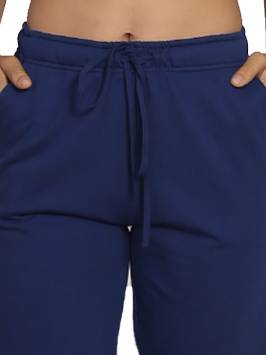 Hohe Taille Jogginghose Jogger Marineblau