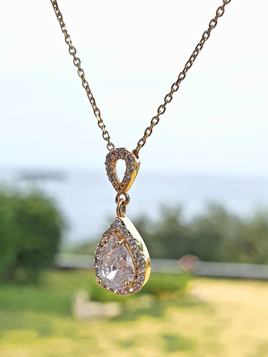 Papadopoulos Gold Колие с дизайн Сълза от Злато 14K
