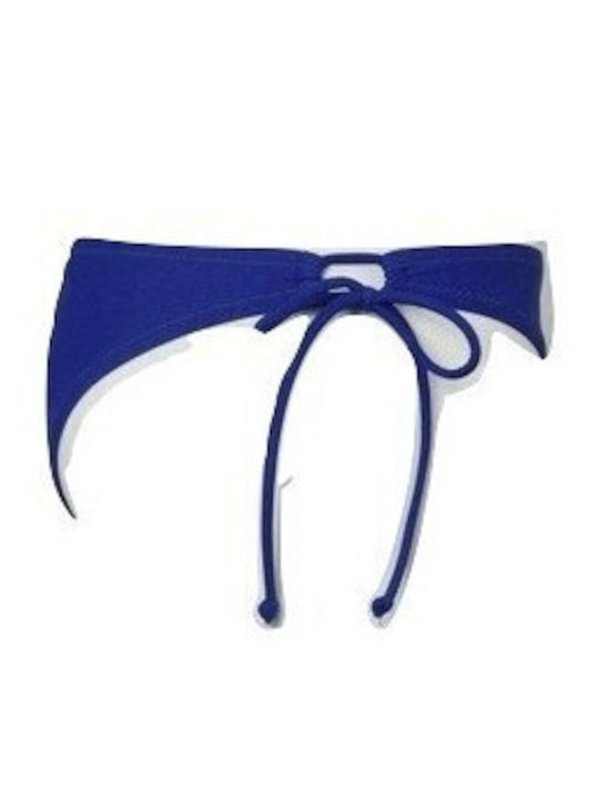 Club Neuf Bikini Slip with Ties Blue