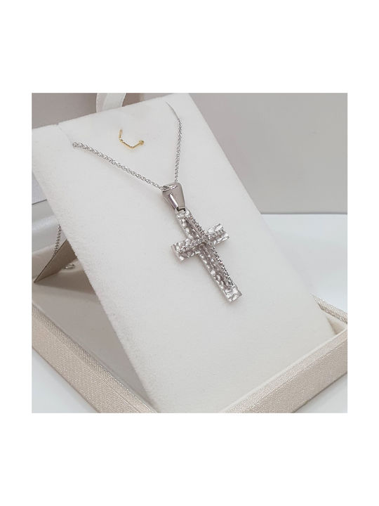 Papadopoulos Gold Women's White Gold Cross 14K