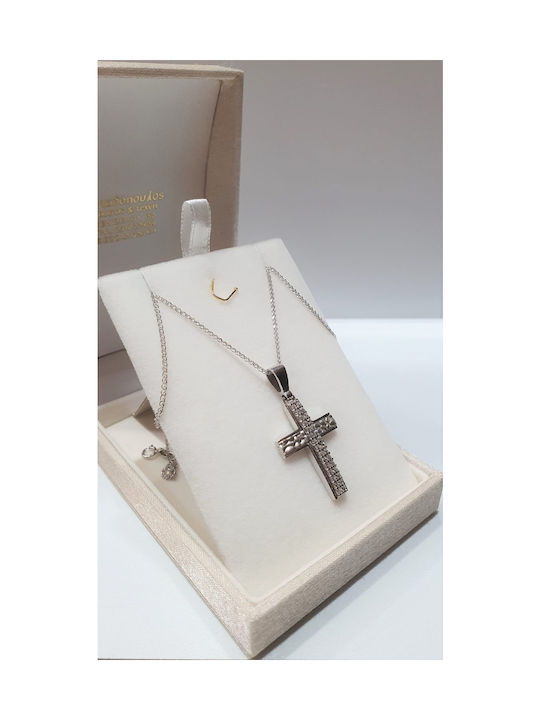 Papadopoulos Gold Women's White Gold Cross 14K