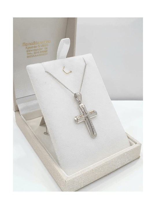 Papadopoulos Gold Women's White Gold Cross 14K