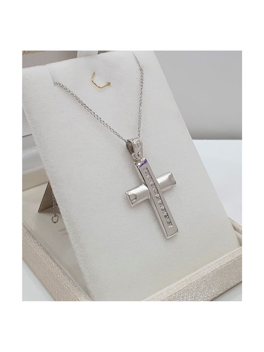 Papadopoulos Gold Women's White Gold Cross 14K