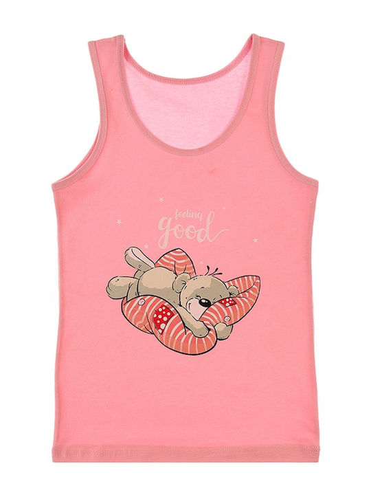 Donella Kids' Set Brief with Undershirt Pink 2pcs