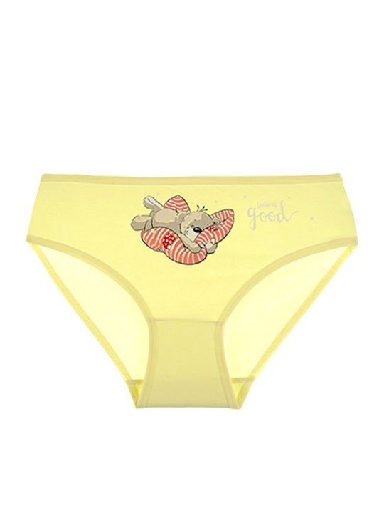 Donella Kids' Set Brief with Undershirt Yellow 2pcs