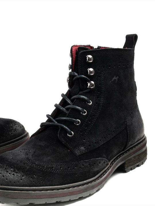 Leder Schwarz Stiefel