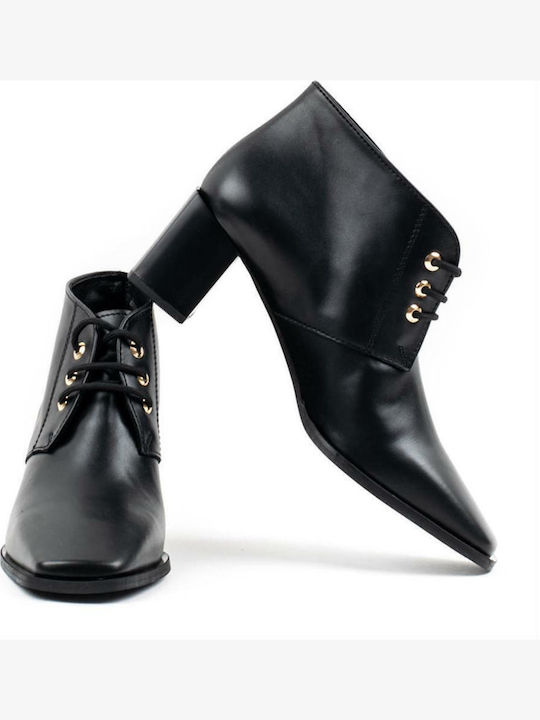 Leather Women's Ankle Boots Black