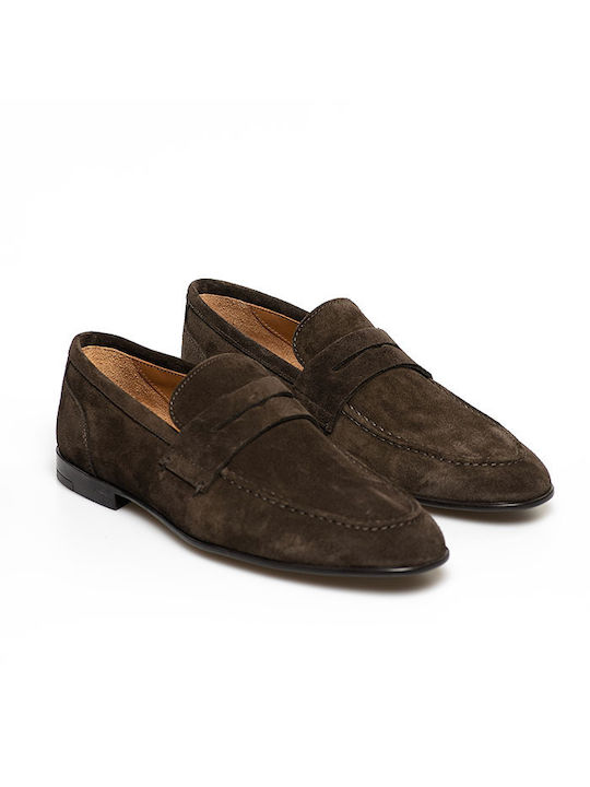 Marco Ferretti Men's Leather Loafers Brown