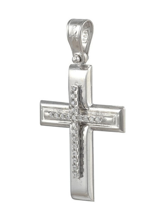 White Gold Cross 14K