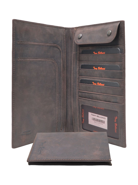 Large Leather Women's Wallet Classic Brown