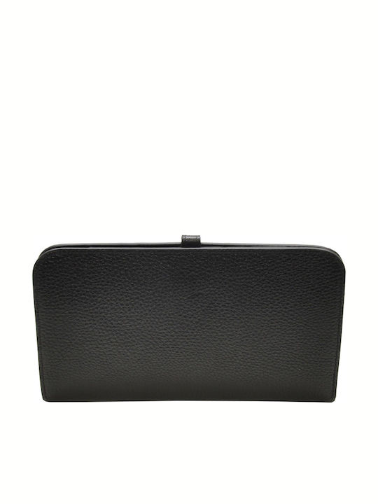 Large Leather Women's Wallet Classic Black