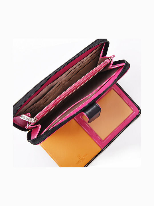 Large Leather Women's Wallet Classic Black