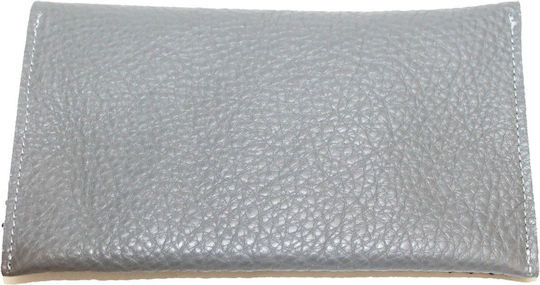 Panora Leather Tobacco Pouch With Magnetic Clasp 16x9cm Gray