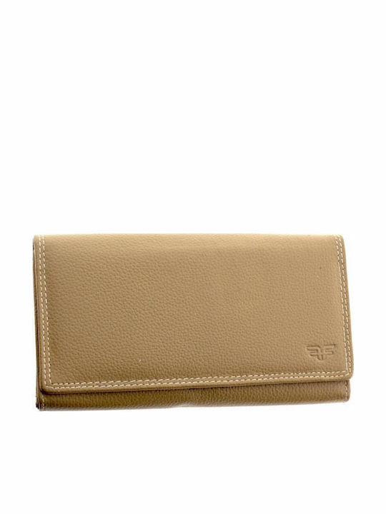 Large Leather Women's Wallet Classic Beige