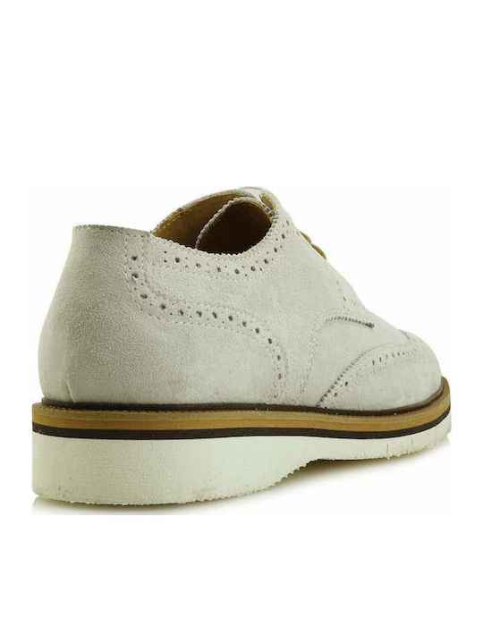 Δερμάτινα Ανδρικά Oxfords Λευκά