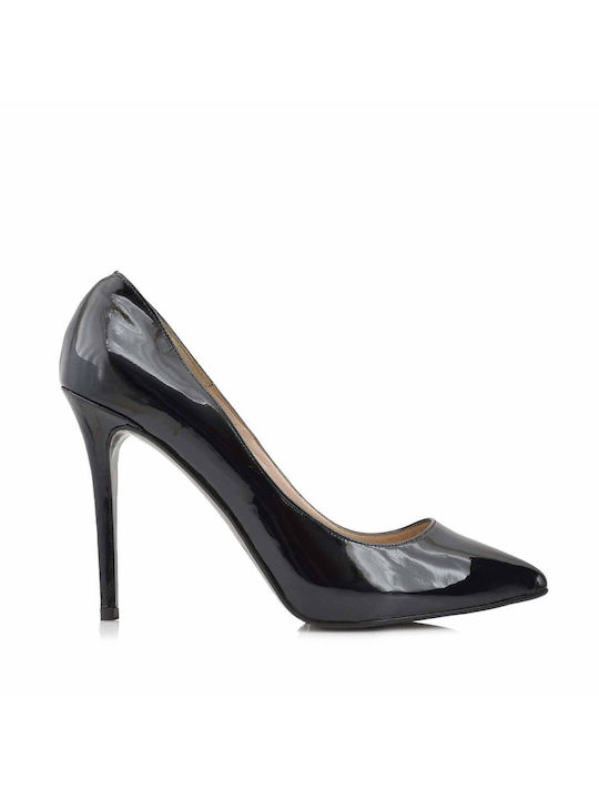 Aris Tsoubos Patent Leather Stiletto Black High Heels