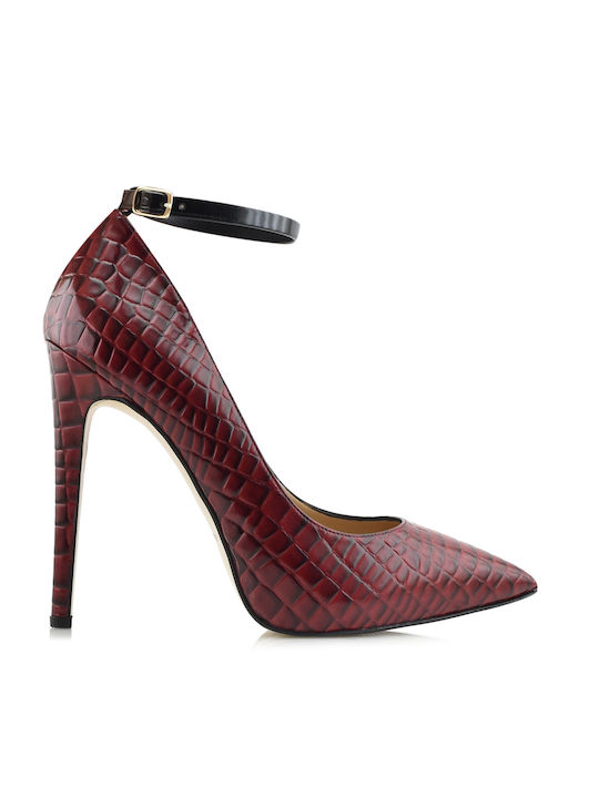 Aris Tsoubos Pumps mit Stiletto-Absatz & Riemchen Rot