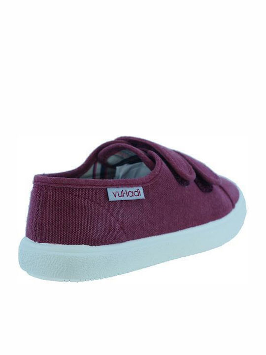 Kinder Sneakers mit Klettverschluss Burgundisch