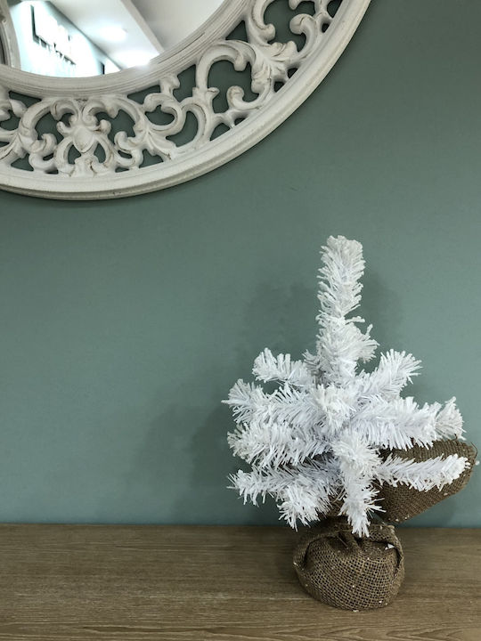 Weihnachtsdekoration Schneebedeckt Baum 40cm Weiß