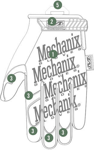 Mechanix Wear Militärhandschuhe in Gray Farbe
