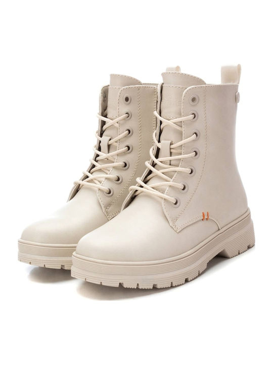Kids Boots with Laces Ecru