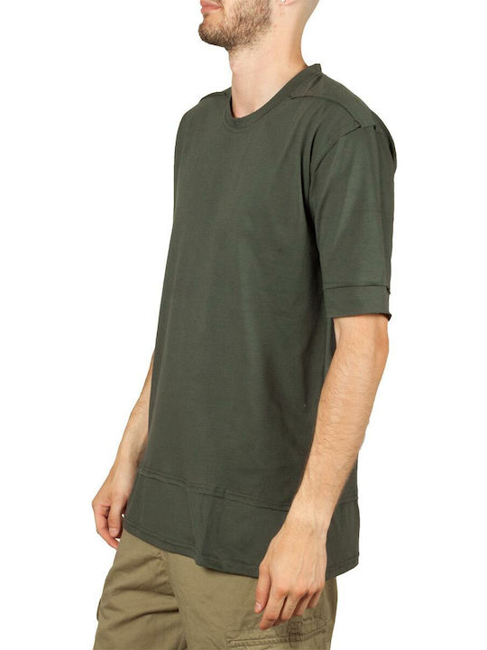 Emanuel Navaro Herren T-Shirt Kurzarm Khaki