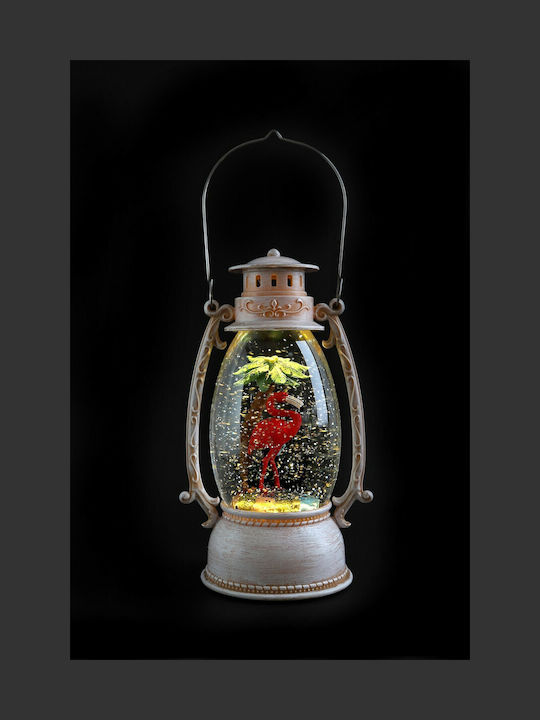 Διακοσμητικο Christmas Beige Battery Lantern 11cm