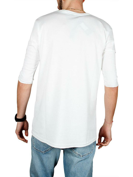 Emanuel Navaro Herren Kurzarmshirt Weiß