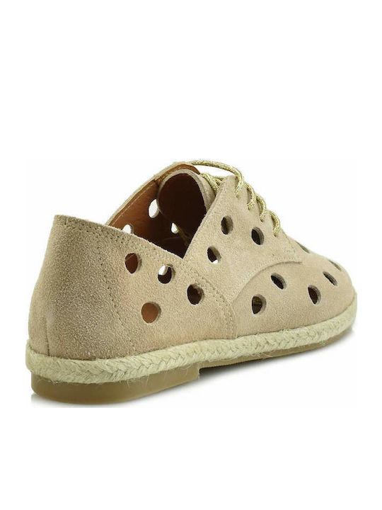 Δερμάτινα Γυναικεία Oxfords σε Ροζ Χρώμα