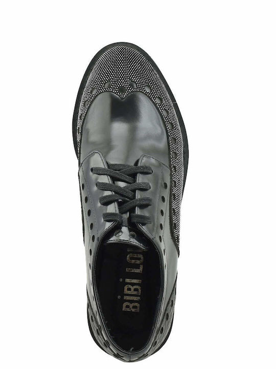 Women's Flatform Oxfords Black