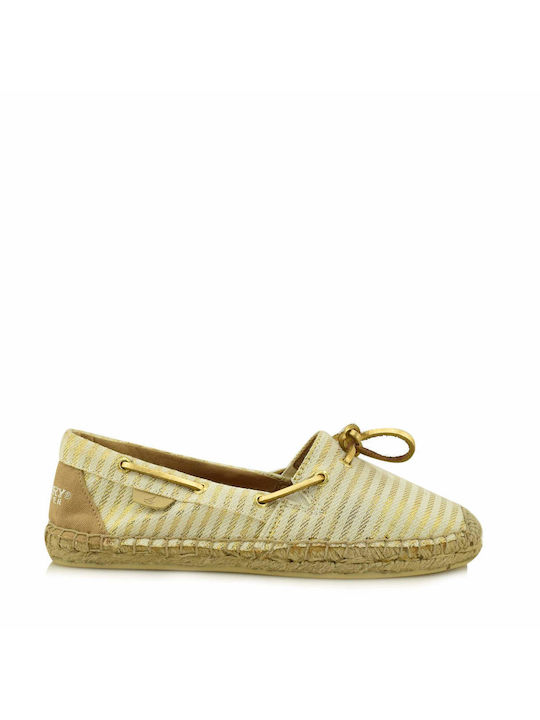 Sperry Top-Sider Lederne Damen Espadrilles in Beige Farbe