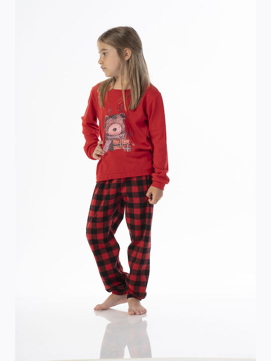 Secret Point Kids Pyjamas Cotton red