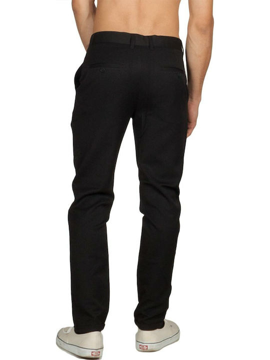 Pantaloni Elastic cu Croială Slim Negru
