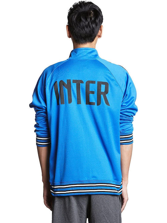 Nike Inter Men's Sweatshirt Jacket with Pockets Blue