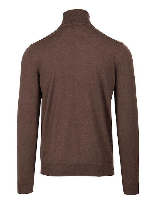 Hugo Boss Men's Long Sleeve Sweater Turtleneck CAFE