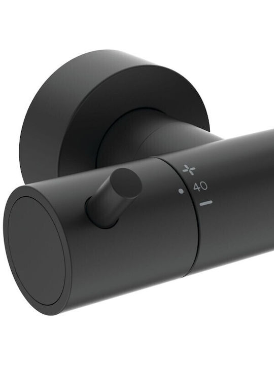 Ideal Standard Ceratherm T125 Στήλη Ντουζ με Μπαταρία Μαύρη