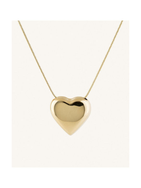 StanStefan Necklace with design Heart from Gold Plated Steel