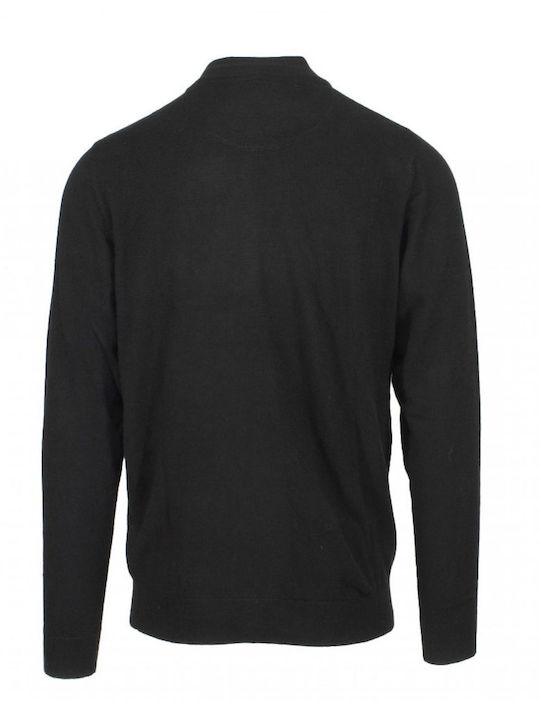 Leonardo Uomo Men's Long Sleeve Sweater Turtleneck BLACK