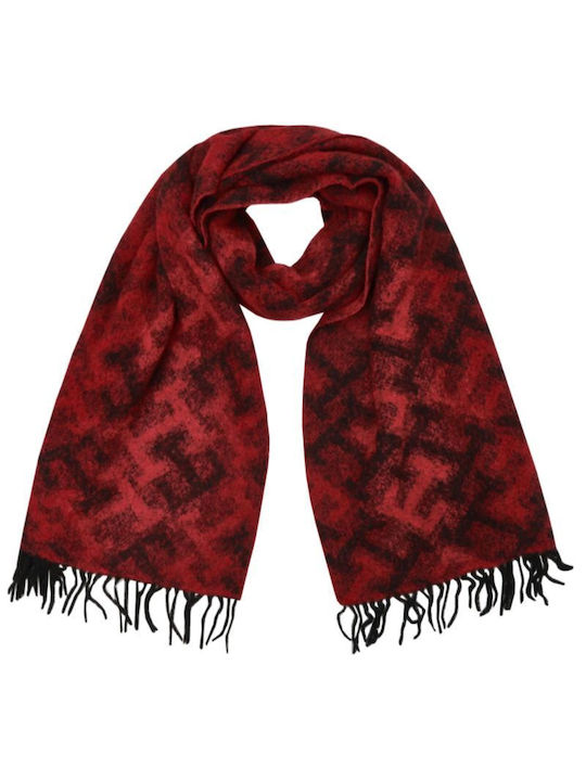 Tommy Hilfiger Women's Wool Scarf Burgundy