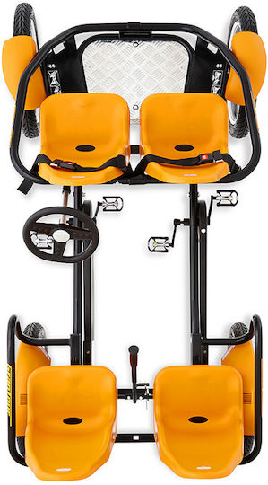 Berg Kids Foot-to-Floor Car Two Seater with Pedal Inspired Orange