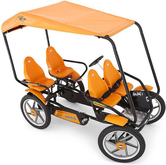 Berg Kids Foot-to-Floor Car Two Seater with Pedal Inspired Orange