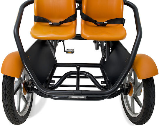 Berg Kids Foot-to-Floor Car Two Seater with Pedal Inspired Orange