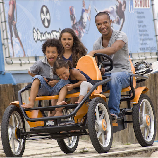 Berg Kids Foot-to-Floor Car Two Seater with Pedal Inspired Orange