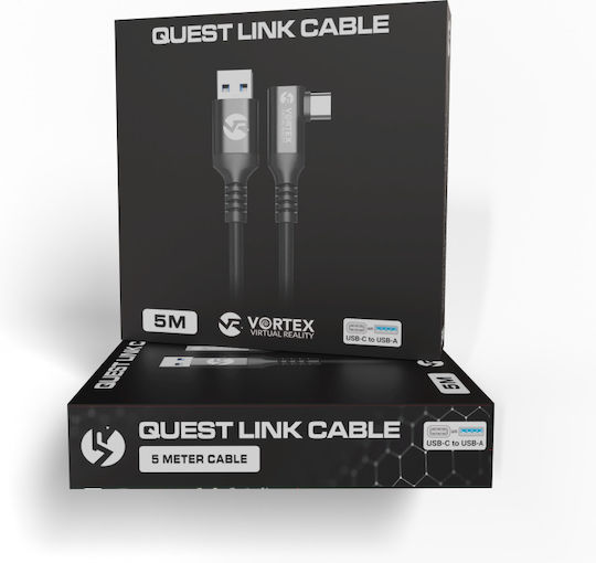 Meta Quest USB 3.2 Кабел USB-C мъжки - USB-A Черен 5m VVR.K5M2.OCULUSLINK.CABLE.USB.A.3.2