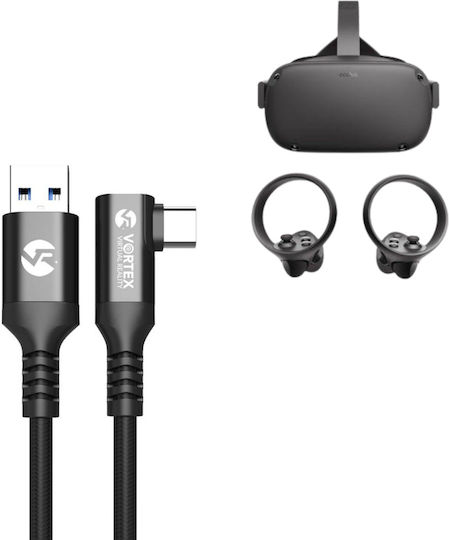 Meta Quest USB 3.2 Кабел USB-C мъжки - USB-A Черен 5m VVR.K5M2.OCULUSLINK.CABLE.USB.A.3.2